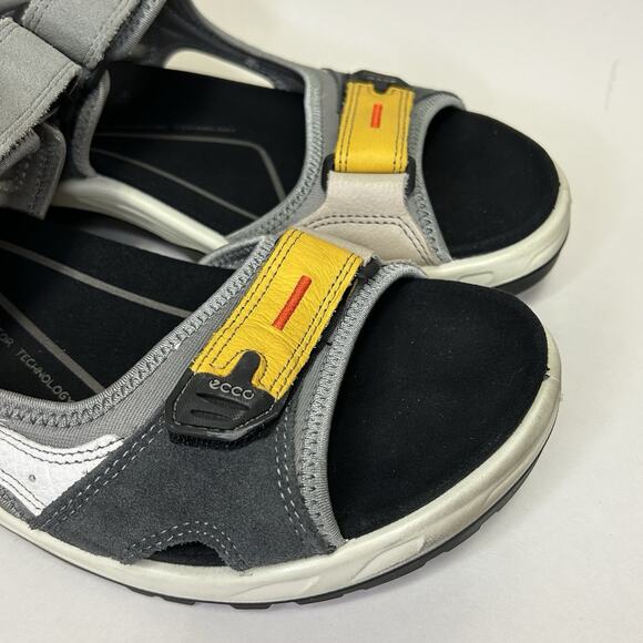 Ecco Offroad Yucatan Mens 11 Sandals Yellow Gray Hiking Sports Comfort Support main image 8